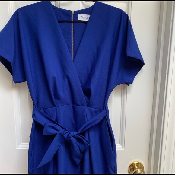 ModCloth Closet Royal Blue Sheath Dress w/ Belt - Picture 7 of 8
